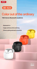 TWS Airpods BT 5.3 Stereo Hörlurar med laddbox XO - Orange