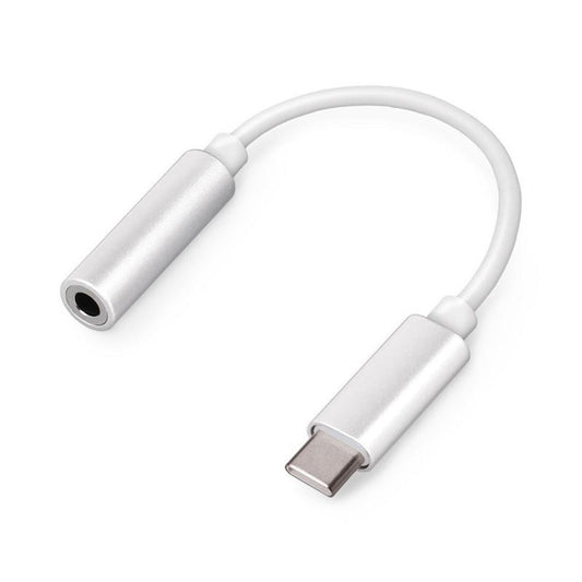 Typ-C USB-C till 3,5mm mini-jack Adapter för Android Mobiler Vit