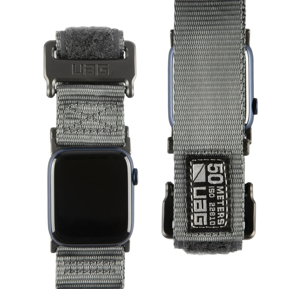 UAG Active Armband för Apple Watch 45/44/42mm – Nylonrem Dark Grey