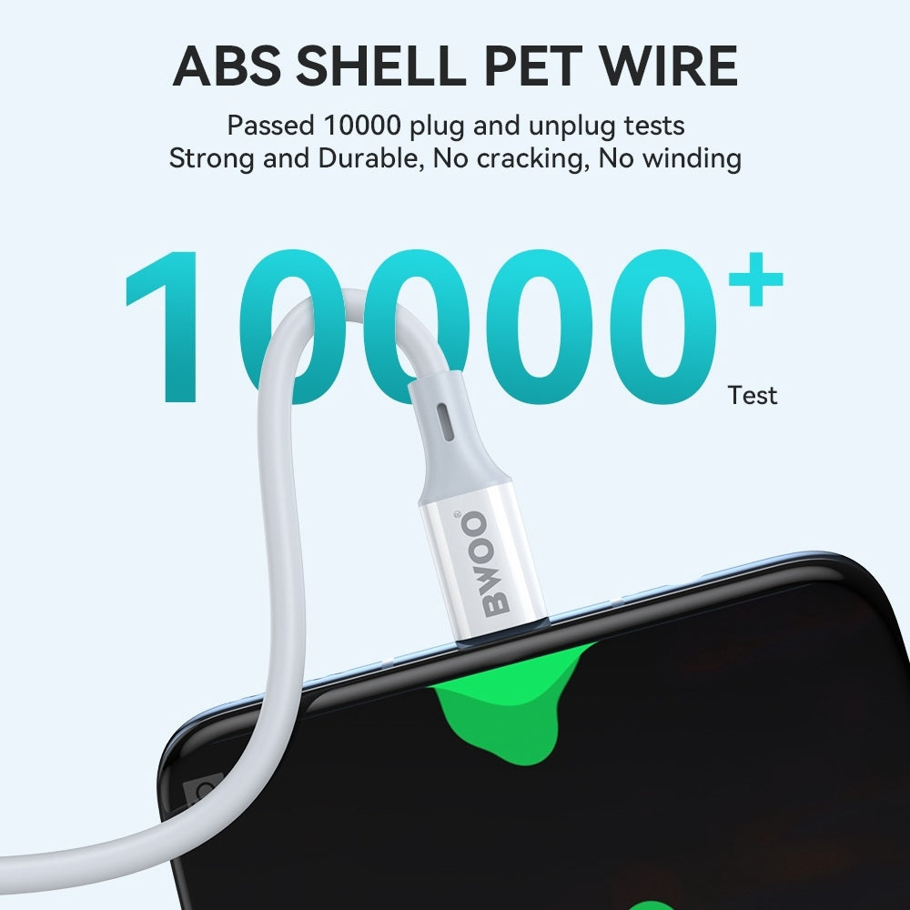 USB-C Laddkabel 1m 60W – Snabb Data & Laddning för iPhone, Samsung, iPad & Android