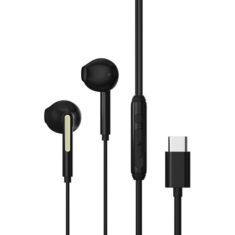 USB-C / TYP-C Kontakt In-Ear Hi-Fi Hörlurar med Mikrofon