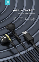 USB-C / TYP-C Kontakt In-Ear Hi-Fi Hörlurar med Mikrofon