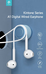 USB-C In-Ear Hi-Fi Hörlurar med Mikrofon iPhone 15,16 /Samsung /Android -Vit