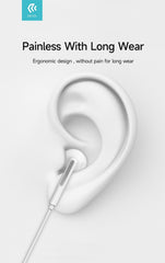 USB-C In-Ear Hi-Fi Hörlurar med Mikrofon iPhone 15,16 /Samsung /Android -Vit