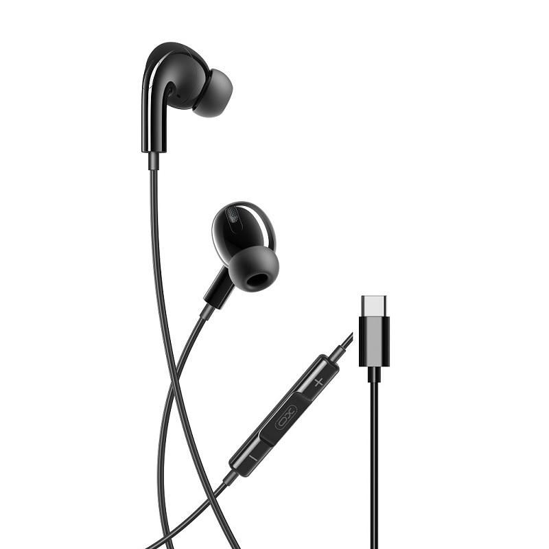 USB-C / TYP-C Kontakt In-Ear Hörlurar med Mikrofon Samsung /Android