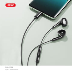 USB-C / TYP-C Kontakt In-Ear Hörlurar med Mikrofon Samsung /Android