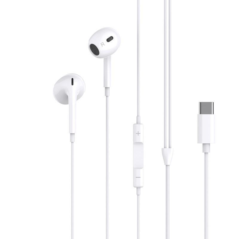 USB-C / TYP-C Kontakt In-Ear Hörlurar med Mikrofon Samsung /Android