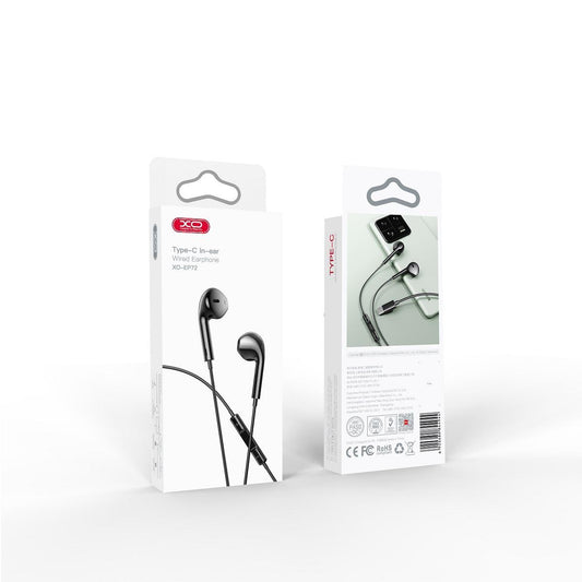 USB-C / TYP-C Kontakt In-Ear Hörlurar med Mikrofon Samsung /Android