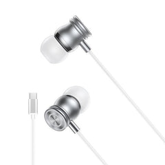 USB-C / TYP-C Kontakt In-Ear Hörlurar med Mikrofon, Samsung -Silver