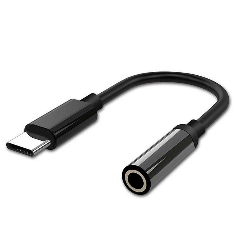 USB-C till 3.5mm Audio Adapter Samsung/Andriod Mobiler - Svart