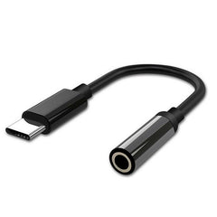 USB-C till 3.5mm Audio Adapter Samsung/Andriod Mobiler - Svart