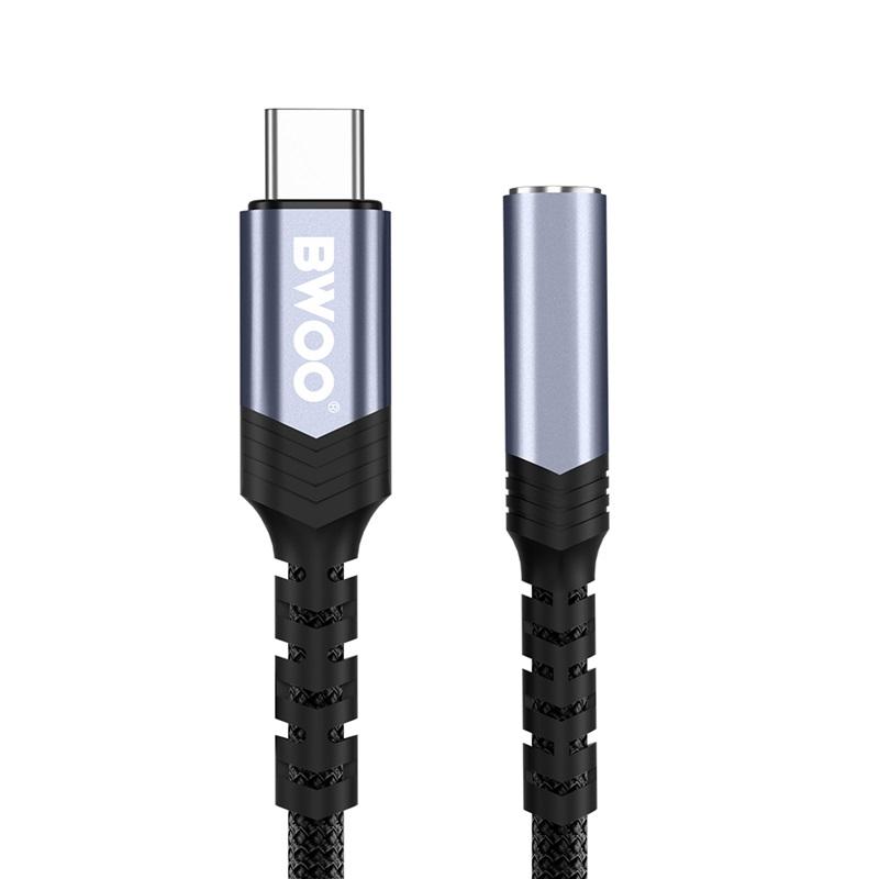 USB-C till 3.5mm Audio Adapter Samsung/Andriod, iPhone 15/16 Mobiler - Svart
