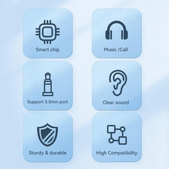 USB-C till 3.5mm Audio Adapter Samsung/Andriod, iPhone 15/16 Mobiler - Svart
