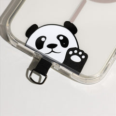 Universal Strap insert Panda / bandinsats för mobilskal, nackremsinsats