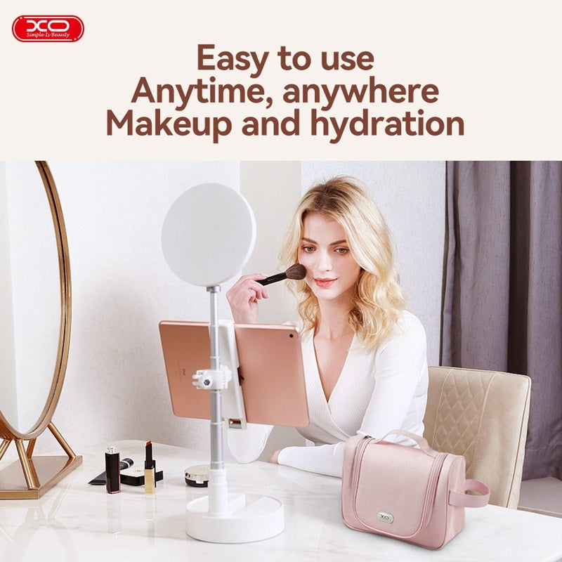 Vattentät Hängande Necessär för Resor – Sminkväska med Smart Fackindelning - Grå