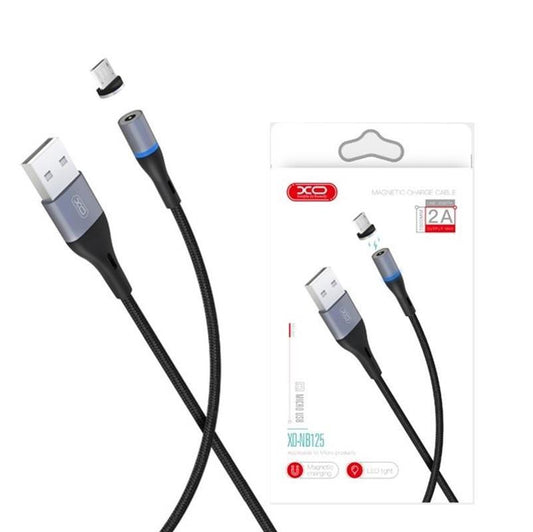 XO Magnetic MicroUSB 2Amp Laddningskabel -100cm