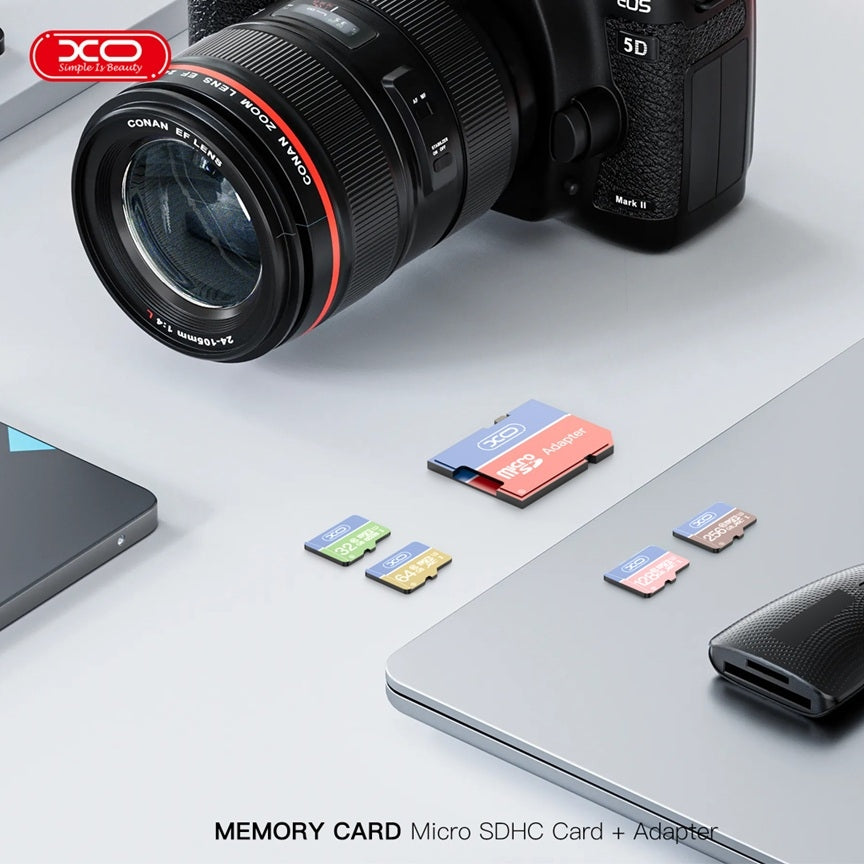 XO microSDXC Minneskort 128GB Class 10 + SD-adapter