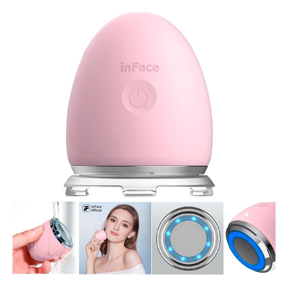 Xiaomi InFace ION facial massageapparat, hudrengöring - Rosa