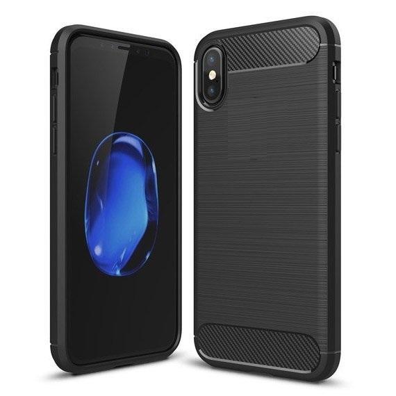 Xiaomi Redmi 9A / 9AT - Flexibel Carbon Mjuk TPU Skal - Svart