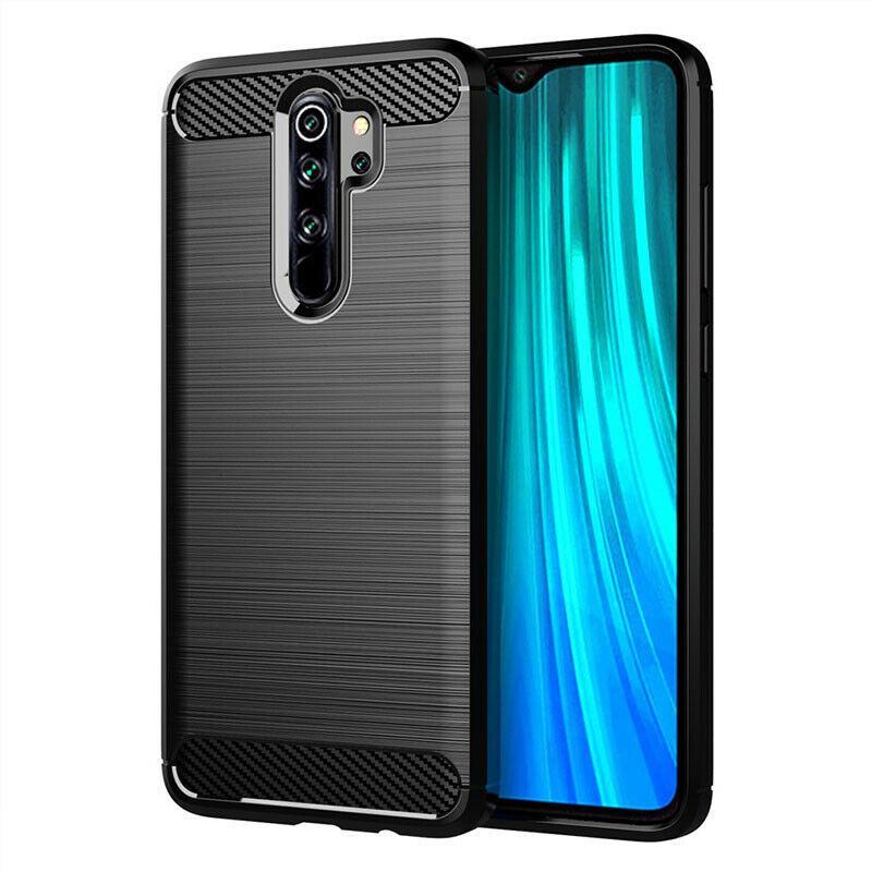 Xiaomi Redmi 9 - Flexibel Carbon Mjuk TPU Skal - Svart