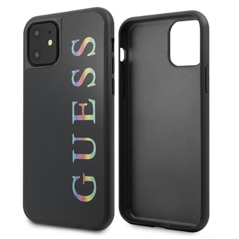 iPhone 11 - GUESS Original skal med Glitter Logo - Svart