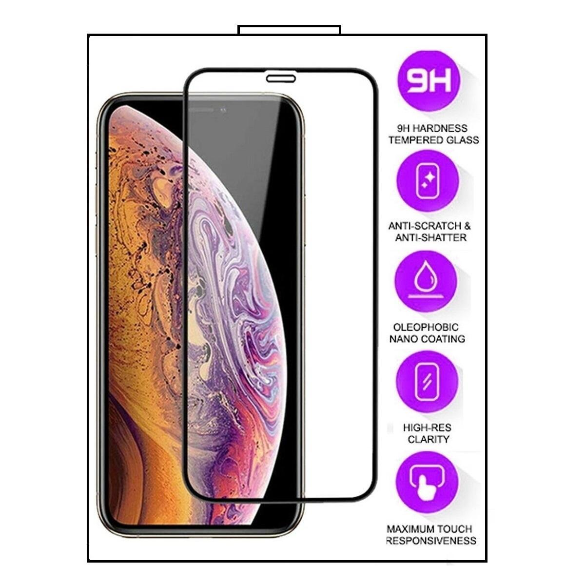 iPhone 11 / iPhone XR - 10D helskärm Härdat Glas - Svart Ram