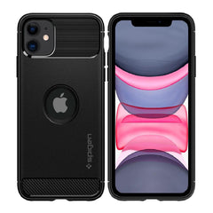 iPhone 12 PRO MAX - SPIGEN Rugged Armor Skal - Mattsvart