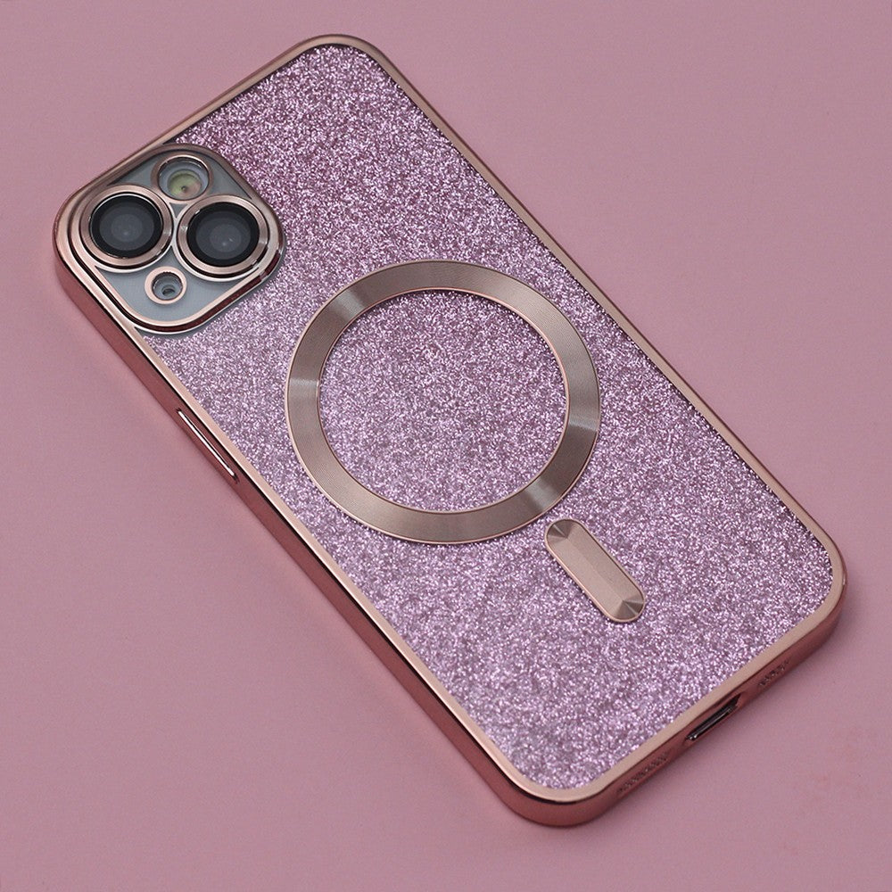 iPhone 12 / iPhone 12 PRO - Magasafe 2i1 Glitter / Transparent Chrome Skal