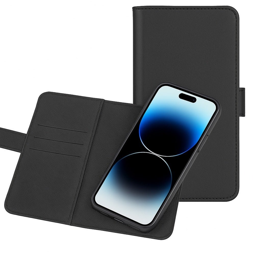 iPhone 13 Pro - Essentials Ekoläder 2-i-1 Löstagbart Plånboksfodral Svart