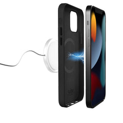 iPhone 13 Pro Max - Puro MagSafe SKYMAG Skal Leather Look Svart
