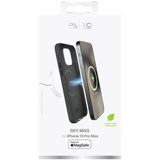 iPhone 13 Pro Max - Puro MagSafe SKYMAG Skal Leather Look Svart