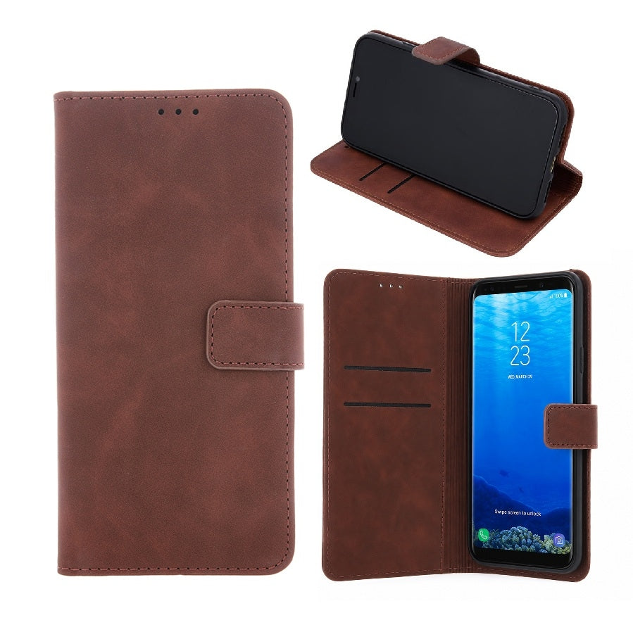 iPhone 13 Pro - Smart Velvet Mobilplånbok - Brun