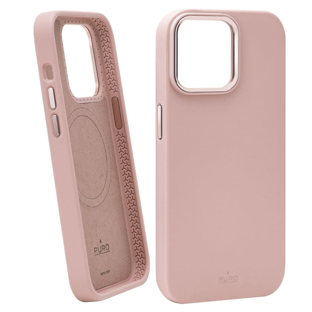 iPhone 13 / iPhone 14 - Puro Icon Mag Pro MagSafe-kompatibelt Silikon Mjukt Skal Rosa