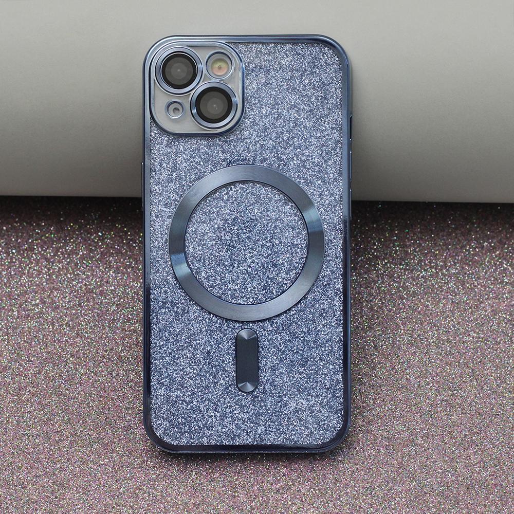 iPhone 14 - Magasafe 2i1 Glitter / Transparent Chrome Skal