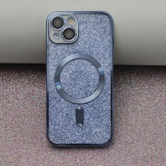 iPhone 14 - Magasafe 2i1 Glitter / Transparent Chrome Skal