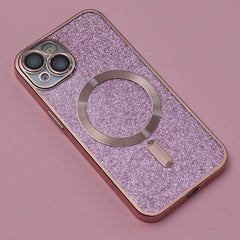 iPhone 14 - Magasafe 2i1 Glitter / Transparent Chrome Skal