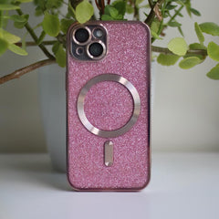 iPhone 14 Plus - Magasafe 2i1 Glitter / Transparent Chrome Skal