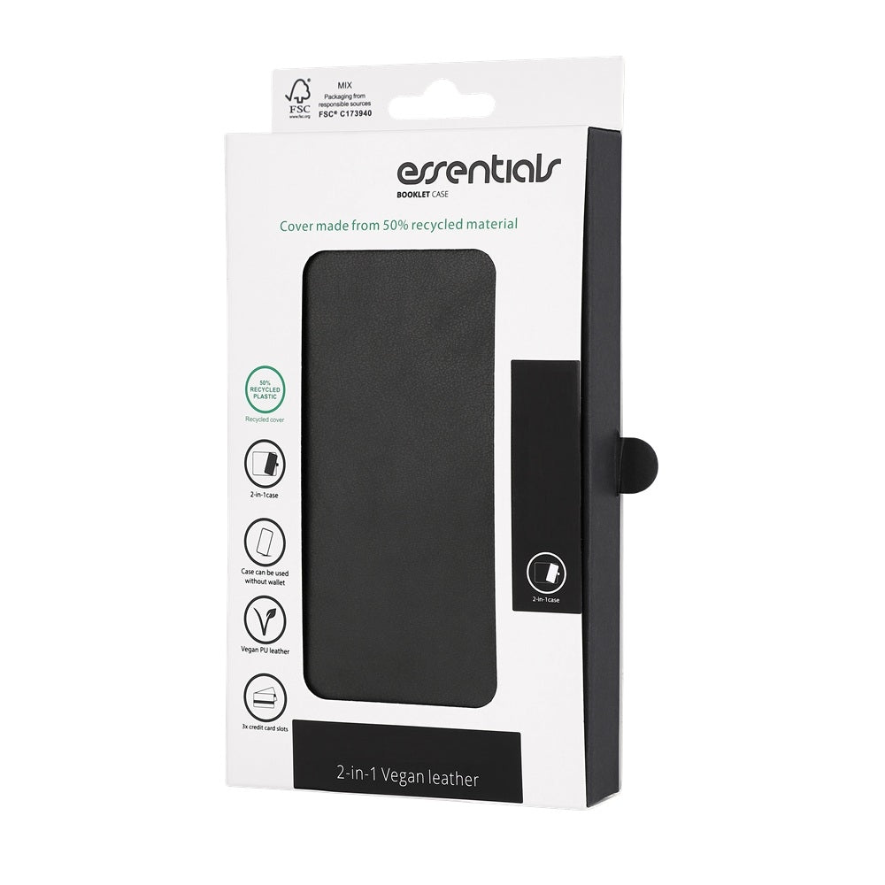 iPhone 14 Pro Max - Essentials Ekoläder 2-i-1 Löstagbart Plånboksfodral Svart