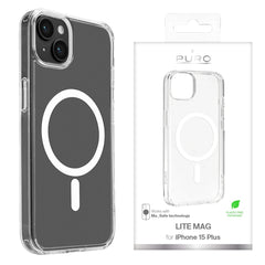 iPhone 15 Plus – Puro MagSafe-kompatibelt Transparent TPU-skal Stöttåligt
