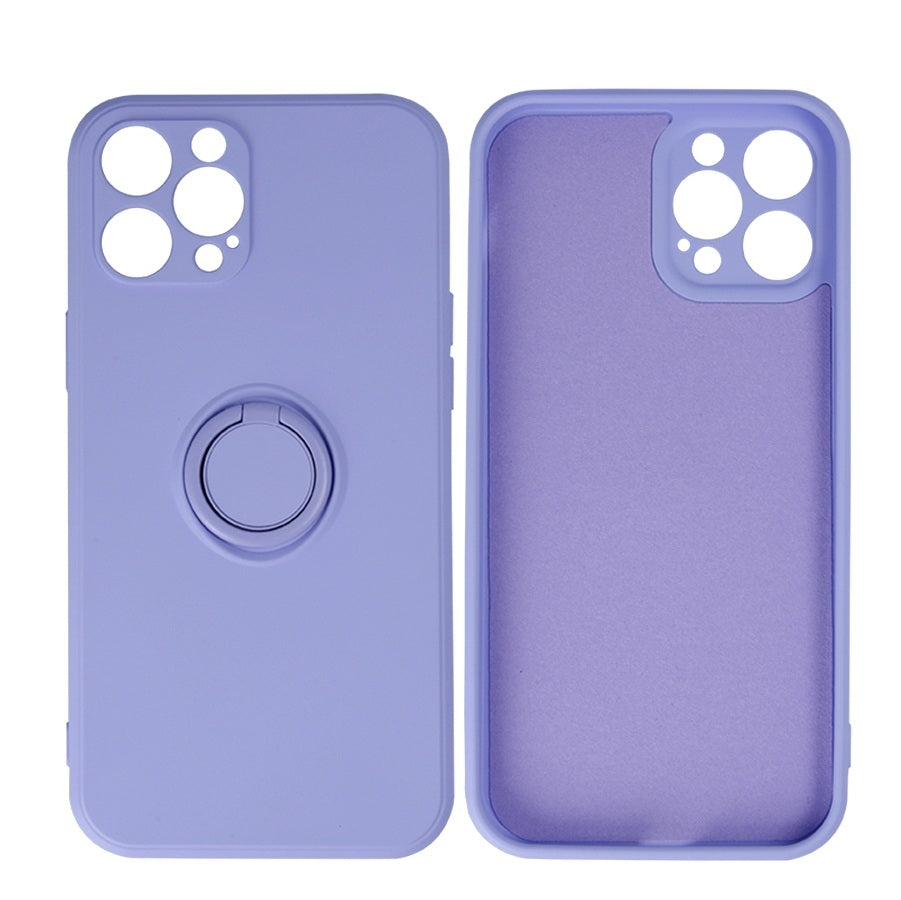iPhone 16 Plus - Finger Grip Skal Matt med Ringhållare & Stativ -Lila
