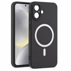 iPhone 16 Plus - MagSafe Silicon Slim Mjuk Skal Svart