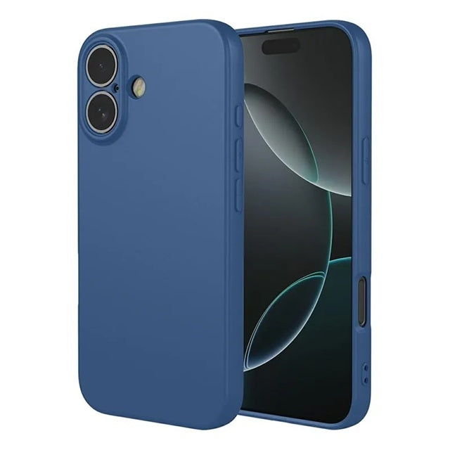 iPhone 16 Plus - Matt TPU Mjuk Skal - Mörkblå