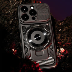 iPhone 16 Pro Max -Defender Armor Mag Skal – Svart, MagSafe, 360° Ringstöd