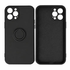 iPhone 16 Pro Max - Finger Grip Skal Matt med Ringhållare & Stativ -Svart