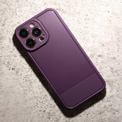 iPhone 16 Pro Max - Flexibel Carbon Mjuk TPU Skal - Lila