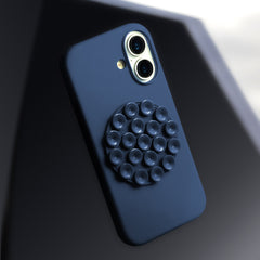 iPhone 16 - Silikonskal med Sugpropp - Blå