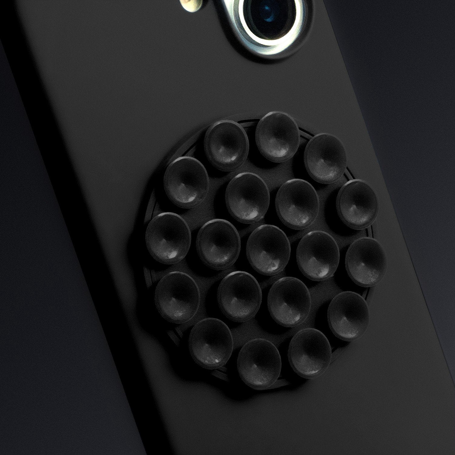 iPhone 16 - Silikonskal med Sugpropp - Svart