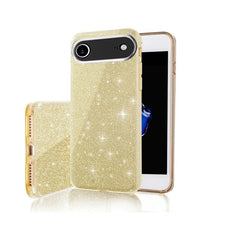 iPhone 17 Air - 3in1 Glitter Elegant Mjuk Skal Guld