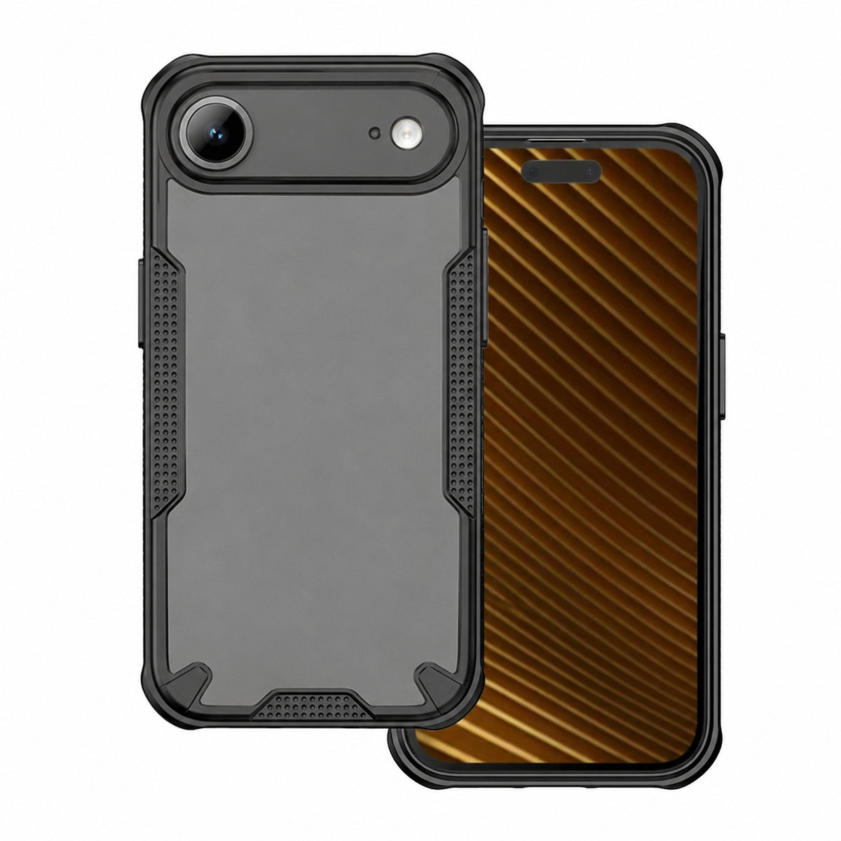 iPhone 17 Air – Defender Matt Extra Stöttåligt Skal Svart