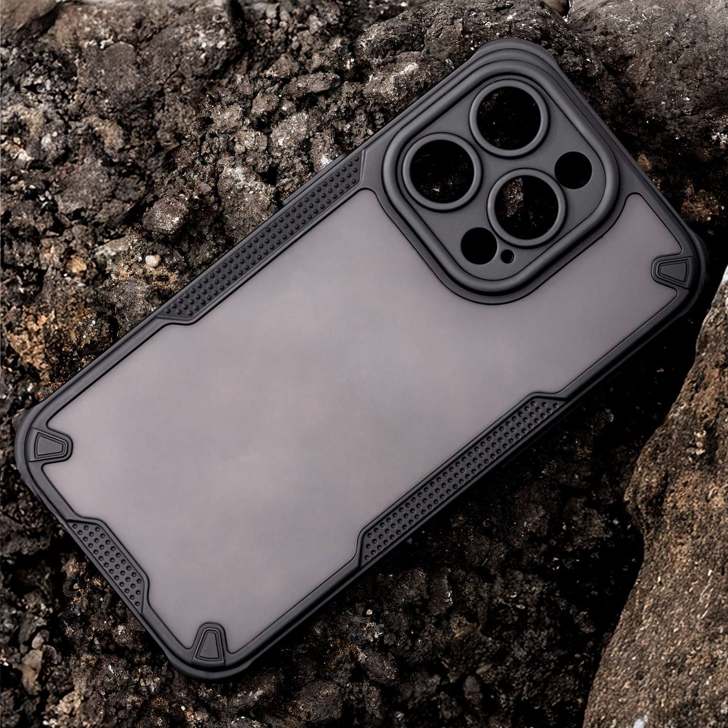 iPhone 17 Air – Defender Matt Extra Stöttåligt Skal Svart